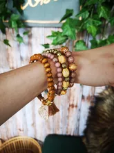 CHENFAN jewelry-pulseras bohemias para mujer, pulsera de piedras naturales, accesorios de ropa para mujer
