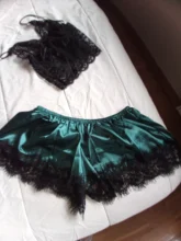 1 Conjunto de moda mujer de encaje ropa de dormir camisetas de lencería conjunto de pantalones cortos Pijama muñeca deportes ropa interior pijamas 8 colores