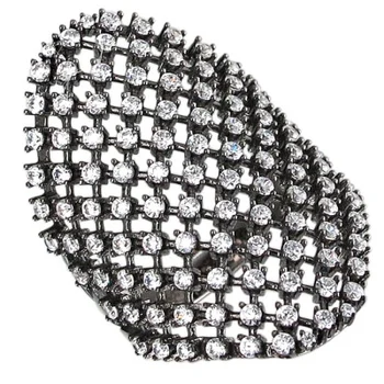 

Esthete ring with cubic zirconia in black silver