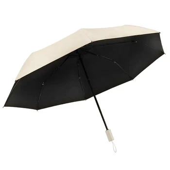 

SHPEBILO Small fresh literary art rain and rain umbrella simple and portable folding sun umbrella