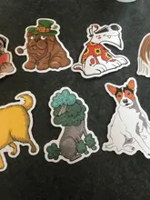 Pegatinas de dibujos animados para perros, diferentes estilos, pegatina de perro, animales, divertido Corgi para teléfono portátil, suministros para mascotas, regalos para fiesta para niños, 50 Uds.