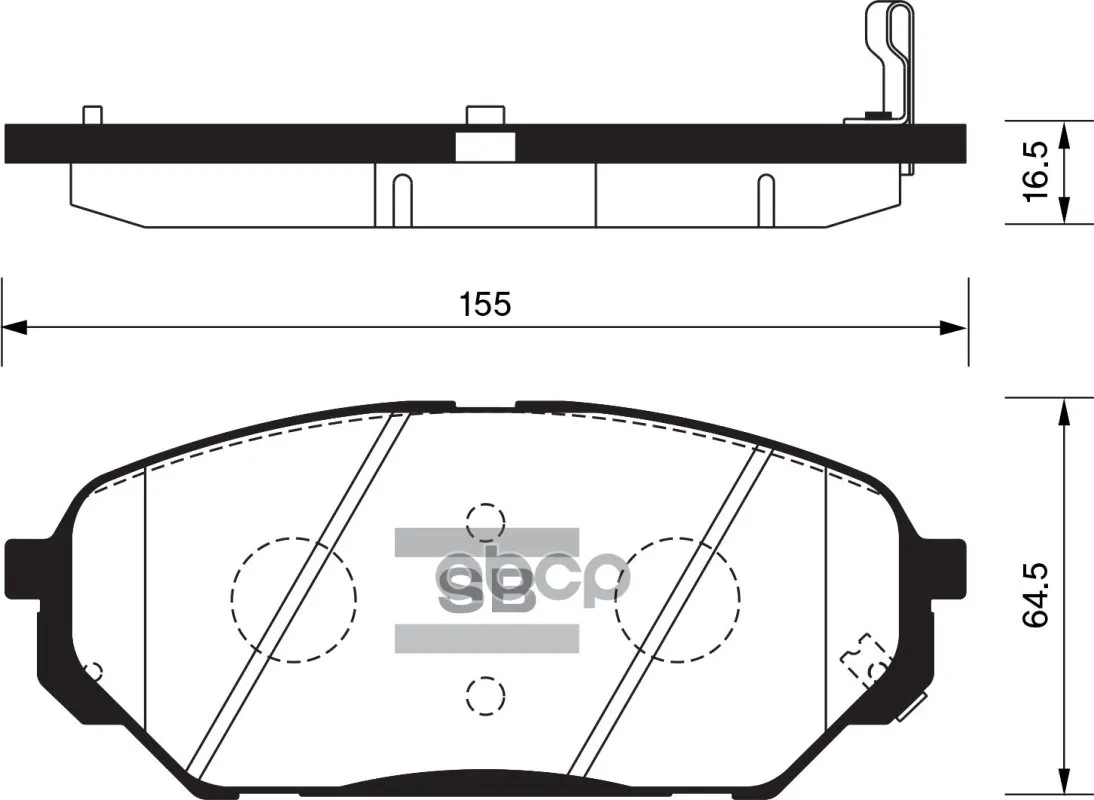 Колодки Тормозные Передние Sangsin Brake Sp1203 Sangsin brake арт. SP1203