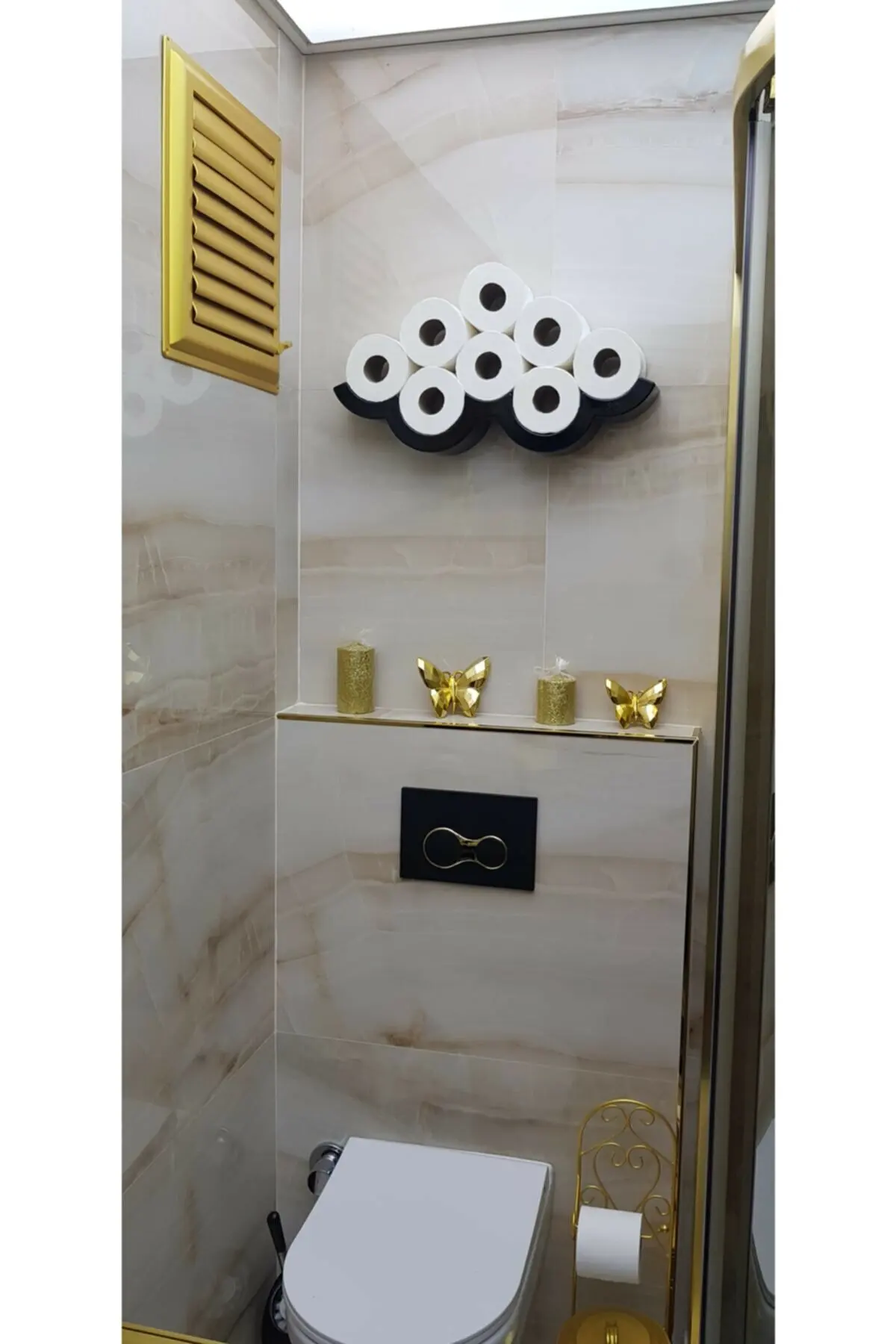 Toilet Paper Holder Multiple Roll Napkin Tissue Tray Wall Mounted Bathroom Accessories Storage Designer Sheet Rack Modern Flying toilet paper holder