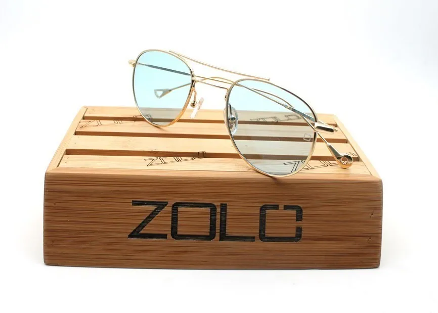 Zolo eyewear 309 ретро Авиатор Пилот зеленые солнцезащитные очки