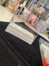 Caja de almacenamiento con ranuras de plástico para limas de uñas, accesorios de manicura con soporte transparente acrílico, 20 unidades