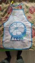 Semi transparente a prueba de agua Anti-delantal resistente al aceite de fruta de impresión breve adultos delantal de cocina para hornear accesorios de cocina delantal babero