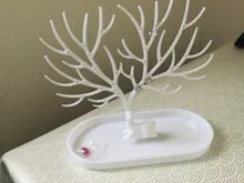 WE-pendientes de ciervo negro rosa blanca y rosada, collar, anillo, pendiente pulsera joyería, cajas y soporte de exhibición, bandeja de almacenamiento de árbol, joyería