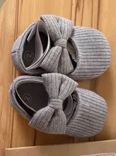 Zapatos de punto con lazo para bebé, calzado de algodón para recién nacido, primeros pasos, suela suave antideslizante, para primavera y otoño