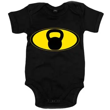 

Baby bodysuit CrossFit kettlebell Bat Man