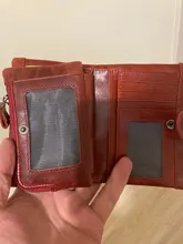 Coin Purse Money-Bag Portomonee Walet KAVIS Genuine-Leather Rfid Small Female Girls Lady