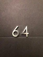 Placa gris moderna de 58mm para el número de la puerta del Hotel, pegatina de dígitos, letrero de placa de plástico ABS, 0123456789