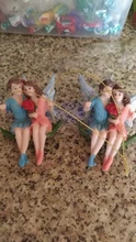 Couple Figurines Scene-Decoration Craft Swing Flower-Fairy Landscape-Pendant-Resin Romantic