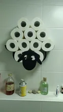 Toilet Roll Holder Sheep Wall Mount Black Metal Toilet Paper Wc Tissue Storage