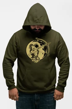 

Angemiel Wear Moon Male Archer Green Men 'S Hooded Sweatshirt