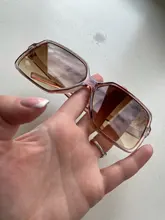 Gafas de sol de marco cuadrado grande para mujer, lentes de sol de moda que combinan con todo, gran oferta