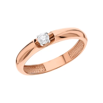 

Gold ring with cubic zirconia sunlight