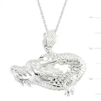

KUTAYDAN 925 Sterling Silver Dragon Men 'S Necklace