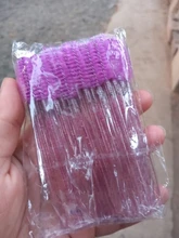 Varitas de rímel de cristal 3D, 50 Uds., microaplicadores de pestañas transparentes, venta al por mayor