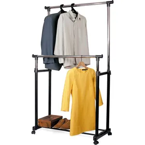 

The tatkraft Phoenix clothes rack is double. Mobile. Height from 100-170 cm