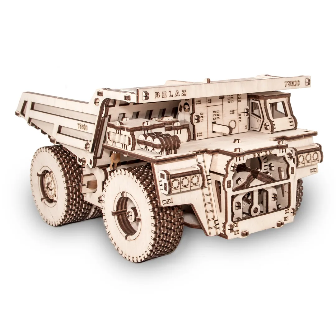 Коричневый 3D Конструктор Eco-Wood-Art- Белаз 75600 - Цвет: Коричневый