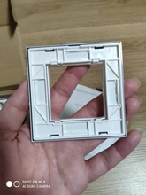 Livolo – Panel de cristal para interruptor de pared. VL-C7-SR-11, Panel de cristal blanco perla de 80mm * 80mm, estándar europeo