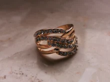 FDLK-Anillo de aleación de lujo para mujer, con incrustaciones, regalo de joyería