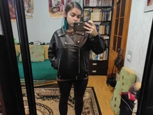 Jacket Women Basic-Coat Moto Aelegantmis Faux-Leather Plus-Size Winter Outerwear Autumn