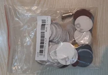 Discos de lijado de 1 pulgada + almohadilla de lijado de bucle, 1 pulgada + 1/8 pulgadas, conjunto mixto de lija, 100 Uds.