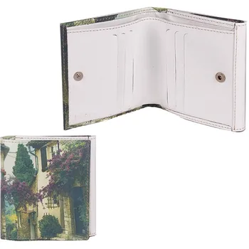 

ASKENT стильное портмоне 100% натуральная с оригинальным тиснением кожа PJ 120-7 WT пурпур белый