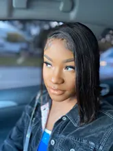 Luvin-pelucas de cabello humano para mujeres negras, barato, 180, 250 de densidad, 30, 40 pulgadas, liso, sin pegamento, Frontal, brasileño