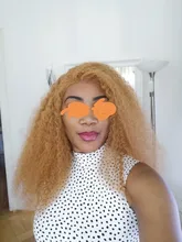 Marrón y rubia resaltar peluca mongol Afro rizado Pelo Rizado peluca pelucas de cabello humano para las mujeres 180 de densidad T parte de encaje peluca 13x6 6x1Remy
