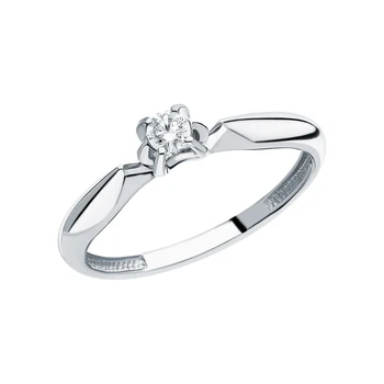 

Gold ring with diamonds sunlight sample 585