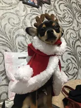 Pet Dog Cat Costume Christmas Antlers Hat Cloak Halloween Disguise Clothes For Cats Small