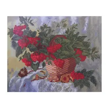

Gz305 mosaic on a wooden base 'branches of Rowan ', 40*50 cm