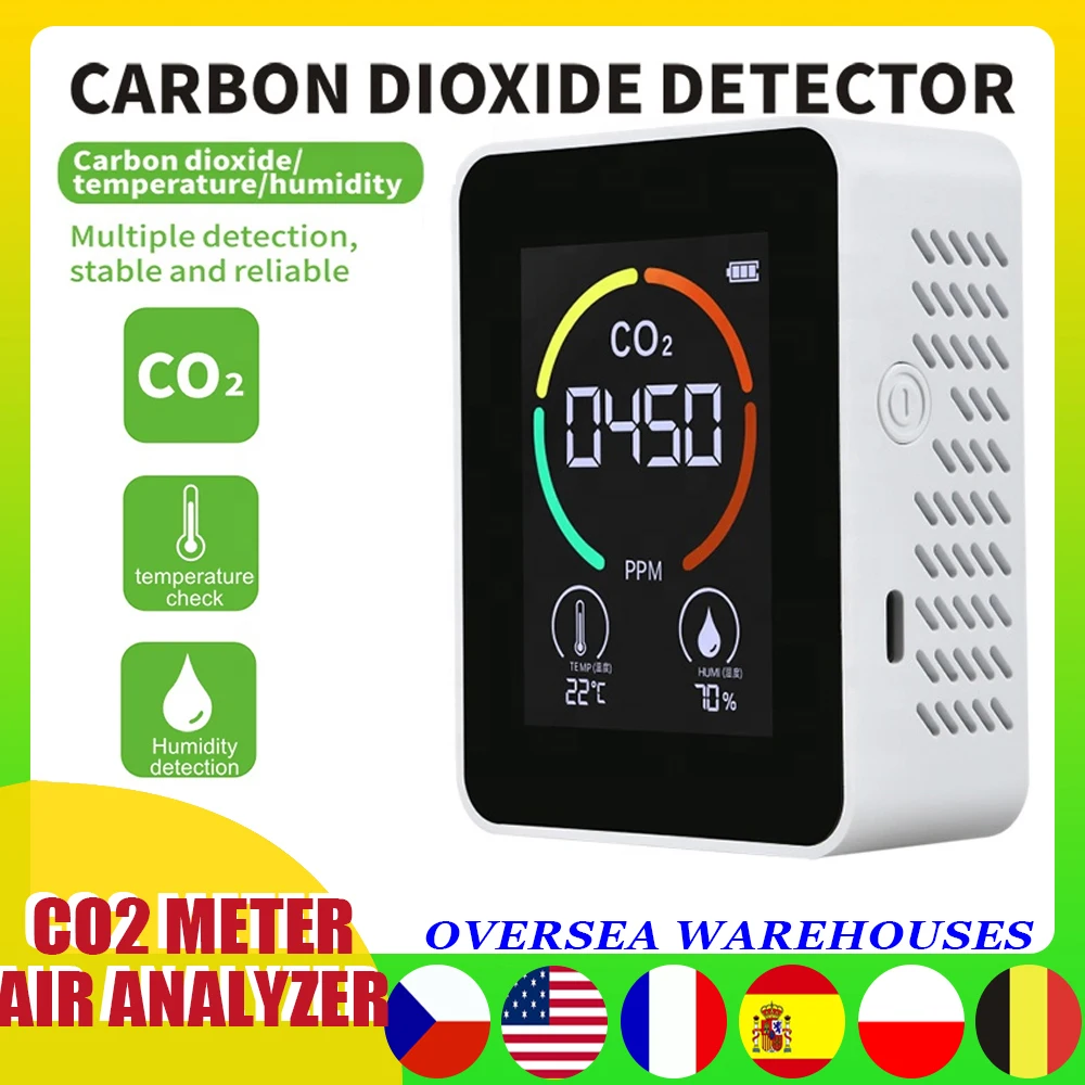 Многофункциональный измеритель CO2 цифровой датчик температуры и влажности