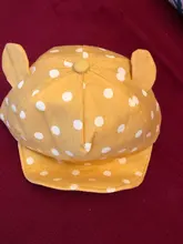 Sombrero de sol con orejas para niños, gorra de béisbol con estampado de lunares para bebé, niño y niña, gorra de béisbol con orejas para fotografía de carretera, primavera y verano