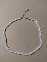 Collar con colgante de concha de amor para mujer, gargantilla de cadena de perlas Simple de 6MM de estilo Vintage, joyería de moda al por mayor