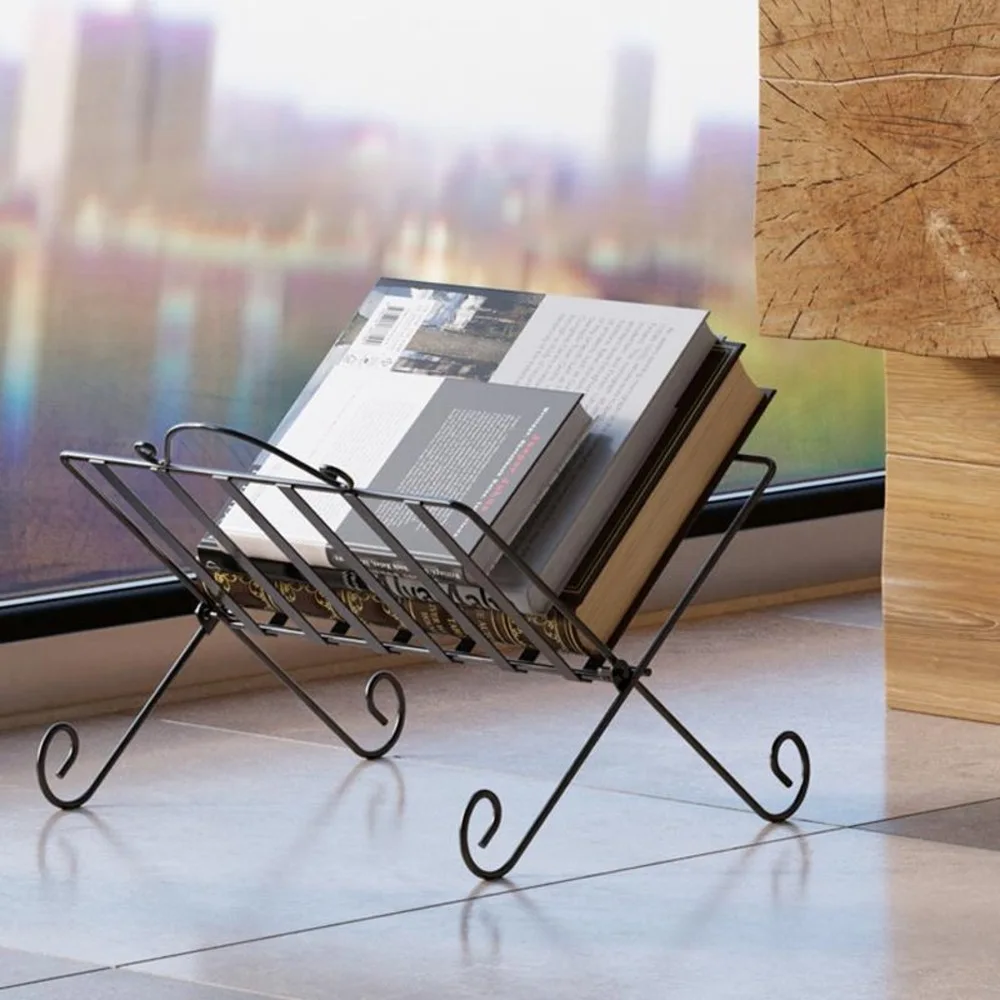 

NEWSPAPER BLACK Metal Newspaper Holder Magazine Holder Black White color 45x35x25 cm home Decoration living room accessory fast