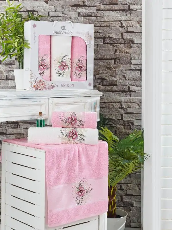 Set of towels &quotbloom&quot Mahra Art: 10543-pink |
