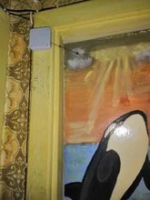Sensor automático de puerta sin perforación, resorte montado automático, Instalación rápida de puerta de superficie ajustable, 1M