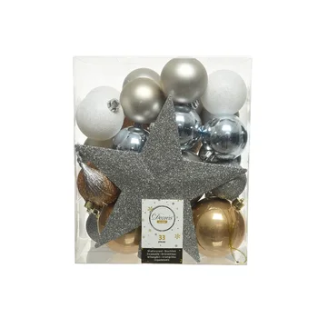 

Case of 33 accessories for silver, gold and matte white tree