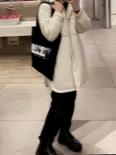 Bolso de lona de Anime Attack on Titan para mujer, bolso de compras divertido, Ulzzang, ecológico, gran capacidad