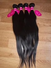 Extensiones de cabello humano liso brasileño, 1/3/4 Uds., extensiones de cabello Natural/negro azabache, extensiones de cabello humano Younsolo