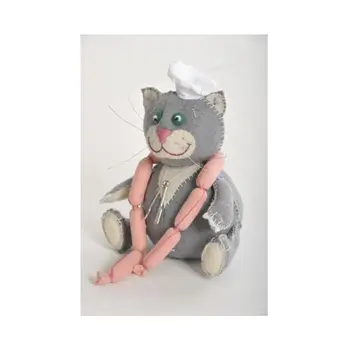 

Pfdd 1004 set for making a textile toy 'cat oby', 16 cm, 'перловка'