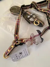 Harness Leash Chain Teddy Walking-Rope Collar Dog Small Medium Pet-Dog Classic Check