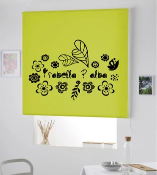 

Blind Iroa customizable child/Flowers! ROLLER BLINDS TRANSLUCENT! (PISTACHIO 100X175)