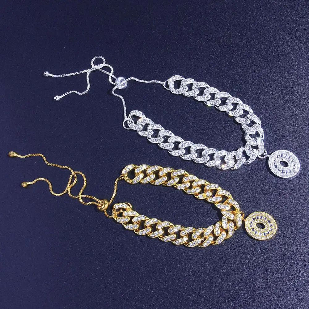 12mm DIY Layered Initial Cuban Link Chain Iced Out Anklets for Women Cuban Anklet Ankle Bracelet Stainless Steel Jewelry