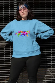 

Angemiel Wear Walking Sweet Blue Colorful Women Sweatshirts