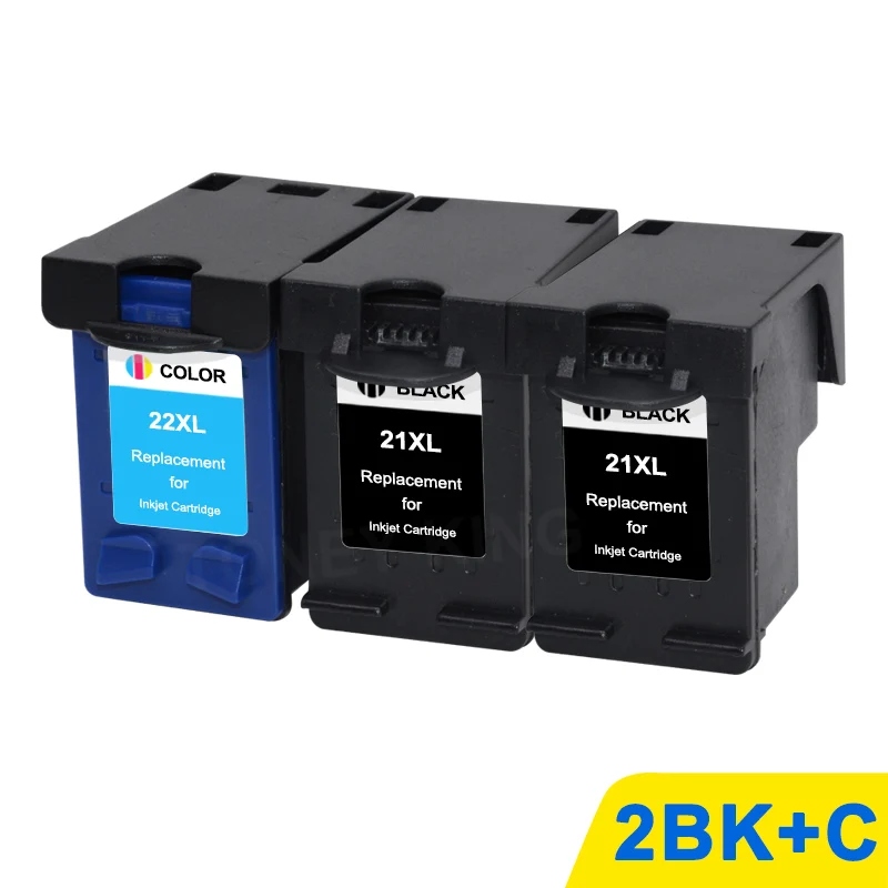 2BK1C Toney universal(король для hp 21 22 для hp 21 hp 22 чернильные картриджи для hp Deskjet F2180 F2200 F2280 F4180 F300 F380 380 D2300 принтеры - Цвет: 2BK1C