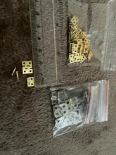 Metal-Hinge Furniture Closet Cabine Dollhouse Hinges-Golden Mini 1/12-House for 20pcs